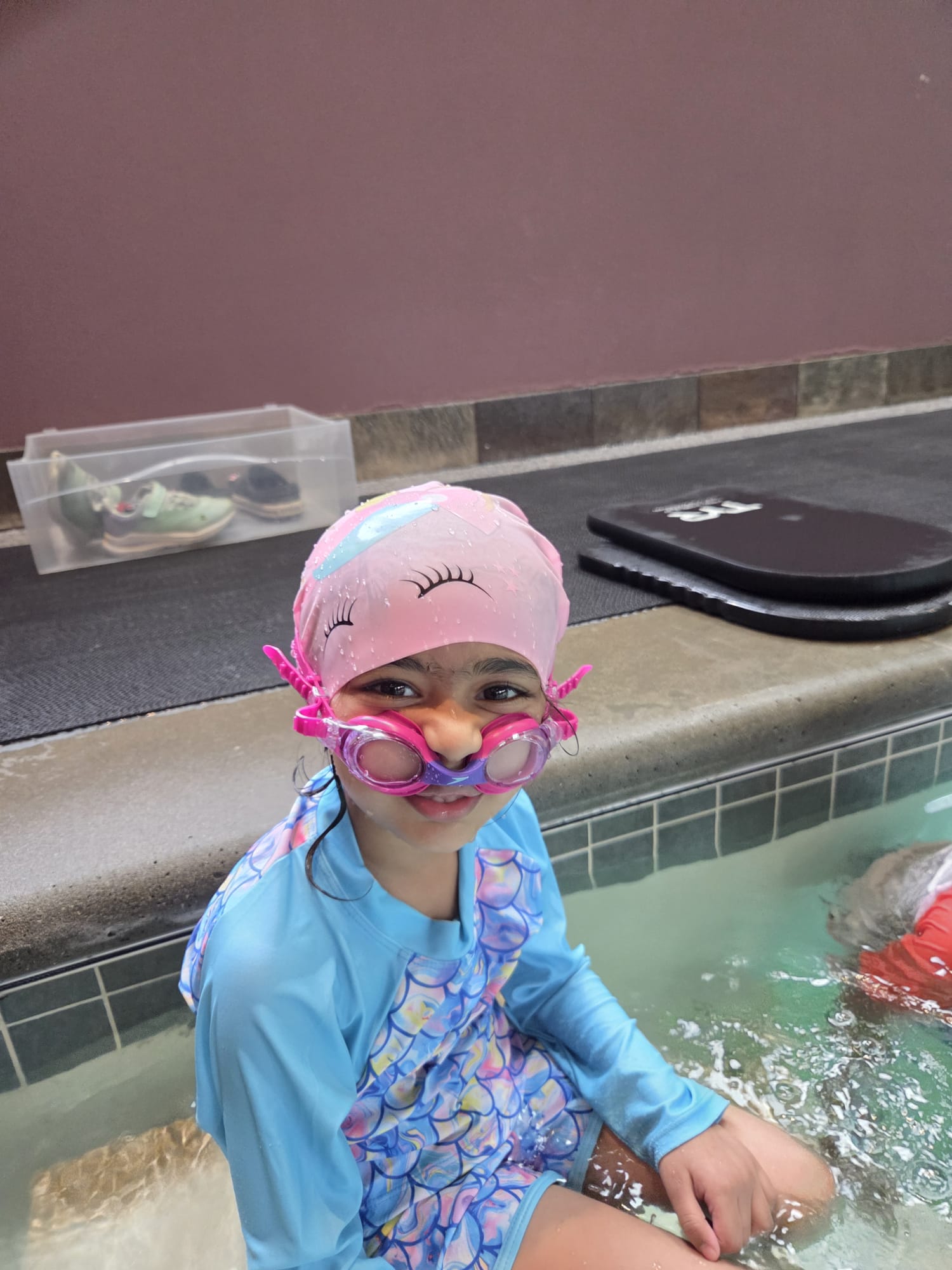 Young swimmer at the pool